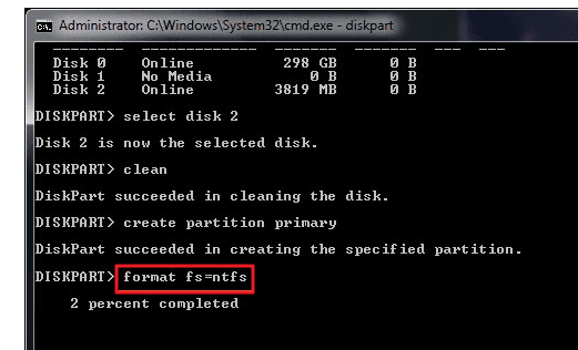how to format usb in cmd