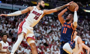 Lakers, Heat surging in series through defensive superiority