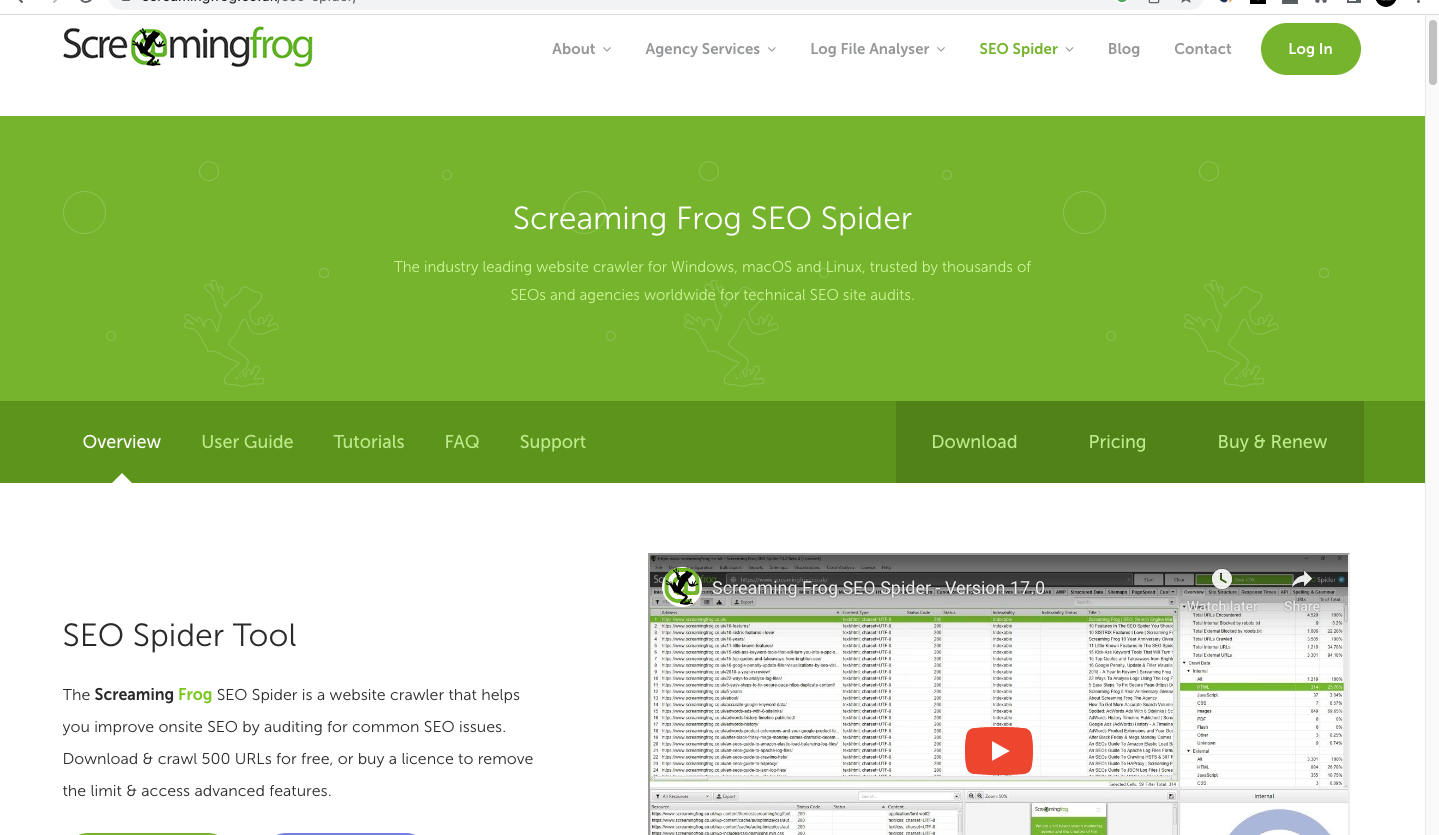 Screaming Frog SEO seo software, seo tools free