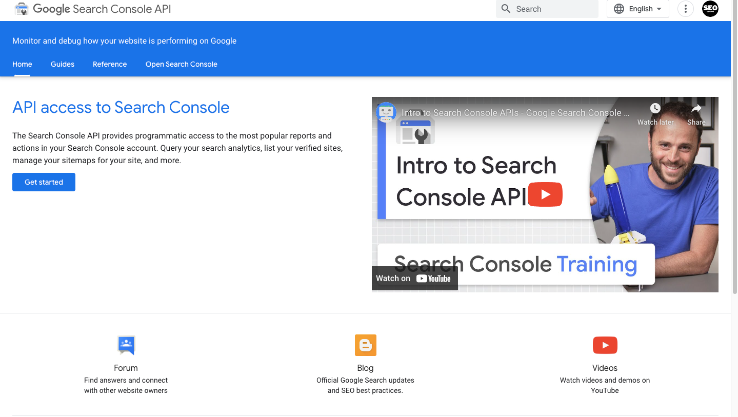 Google Search Console API